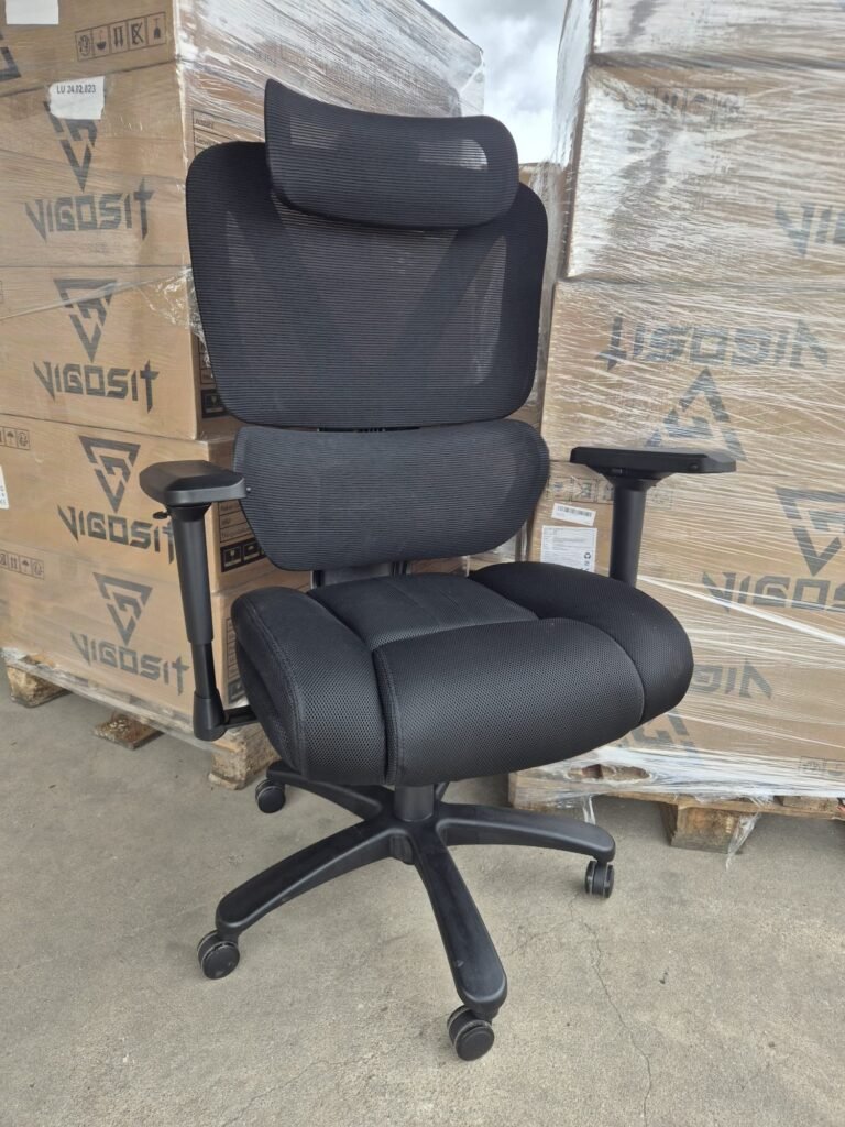 VIGOSIT XXL ergonominė biuro / Gaming (žaidimų) Darbo kėdė – itin plati, iki 150 kg