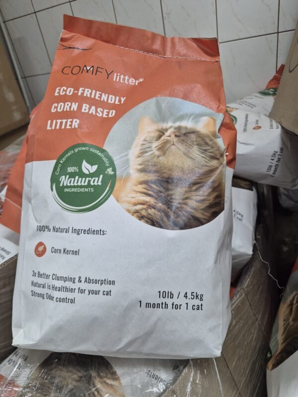 100 % natūralus kukurūzų kraikas katėms, 4,5 kg